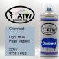 Preview: Chevrolet, Light Blue Pearl Metallic, 22U / 9738 / 8G2: 400ml Sprühdose, von ATW Autoteile West.